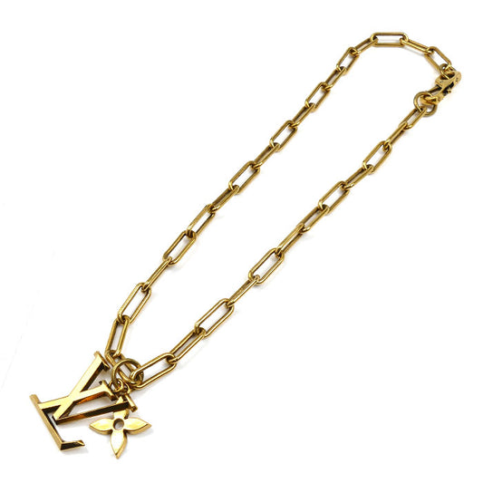 LOUIS VUITTON ルイ・ヴィトン GP コリエ LV フラワー ネックレス MP2890 AK0280 50cm レディース【中古】