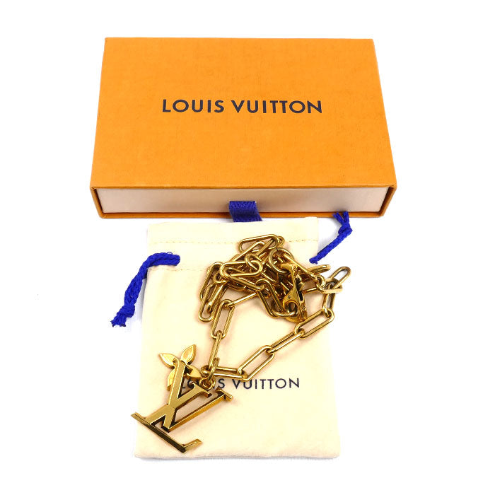 LOUIS VUITTON ルイ・ヴィトン GP コリエ LV フラワー ネックレス MP2890 AK0280 50cm レディース【中古】