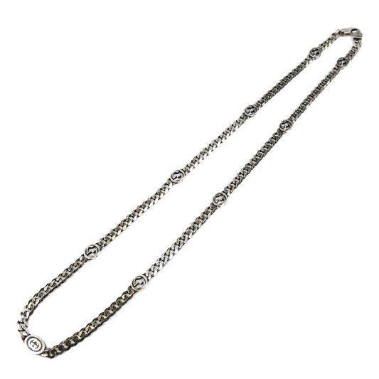 GUCCI グッチ シルバー925 インターロッキングG スリム ネックレス 678661 J8410 19.5g 49cm ユニセックス【中古】