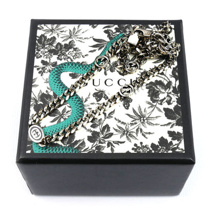 GUCCI グッチ シルバー925 インターロッキングG スリム ネックレス 678661 J8410 19.5g 49cm ユニセックス【中古】