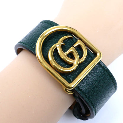 GUCCI グッチ GP レザー ダブルG レザー ブレスレット S バックル レディース【中古】