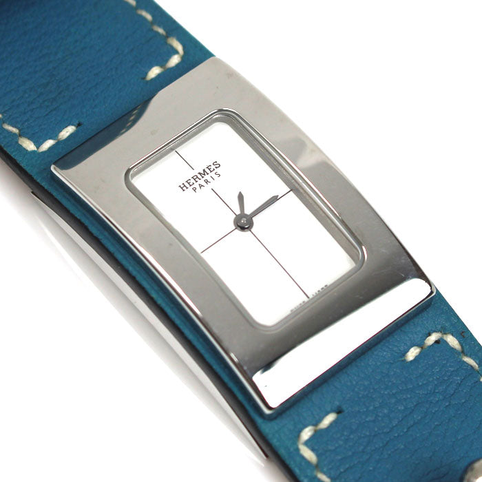 HERMES エルメス シェルシュ ミディ ブルージーン 腕時計 電池式 ブルージーン CM1.210 レディース ⬜︎L【中古】