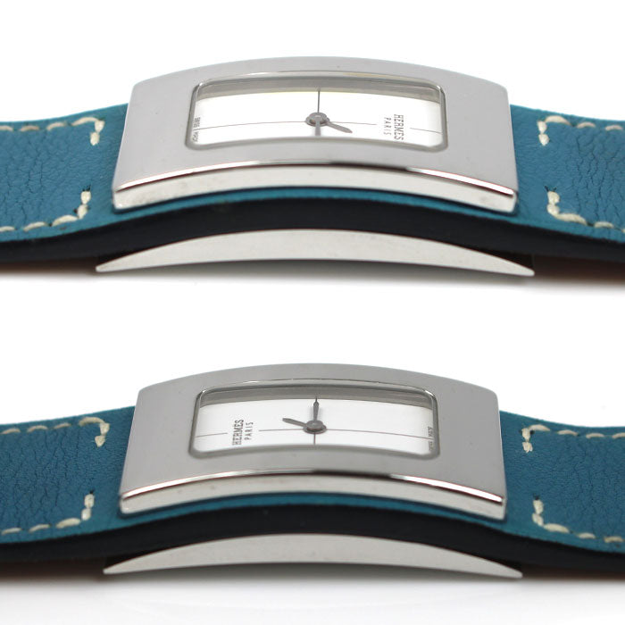 HERMES エルメス シェルシュ ミディ ブルージーン 腕時計 電池式 ブルージーン CM1.210 レディース ⬜︎L【中古】