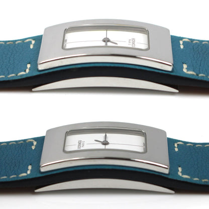 HERMES エルメス シェルシュ ミディ ブルージーン 腕時計 電池式 ブルージーン CM1.210 レディース ⬜︎L【中古】