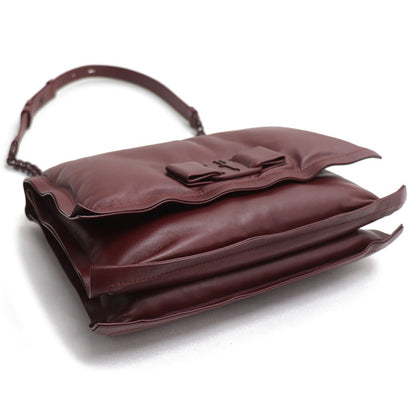 Salvatore Ferragamo サルヴァトーレフェラガモ ヴァラリボン ショルダーバッグ ボルドー GG 211287 レディース【中古】