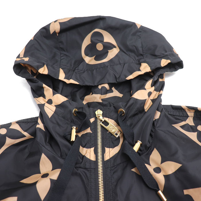 LOUIS VUITTON ルイ・ヴィトン ミックス モノグラム フーテッド ジャケット ナイロンジャケット ブラック RW212W FM7 FLOW23 36 レディース【中古】