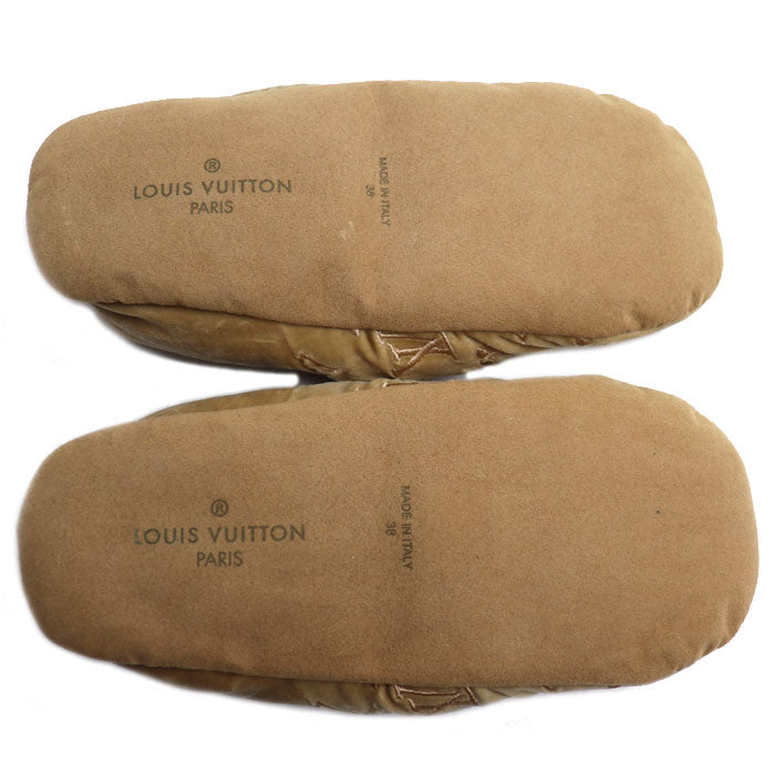 LOUIS VUITTON ルイ・ヴィトン ドリーミー ライン ルームシューズ ベージュ 38 スリッパ レディース【中古】