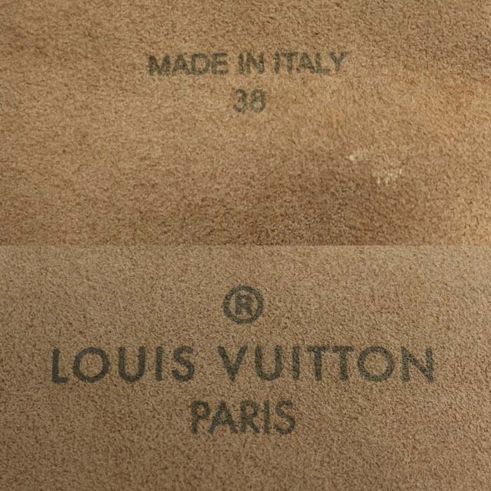 LOUIS VUITTON ルイ・ヴィトン ドリーミー ライン ルームシューズ ベージュ 38 スリッパ レディース【中古】