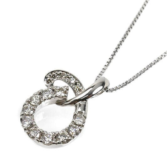 Pt1000プラチナ Pt850プラチナ ネックレス ダイヤモンド1.01ct 11.4g ～45cm フリーチェーン レディース【中古】