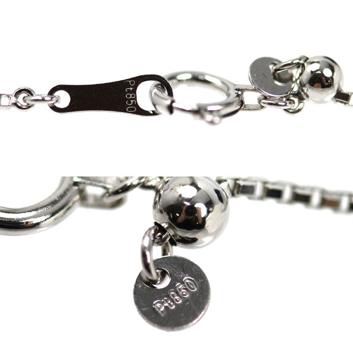 Pt1000プラチナ Pt850プラチナ ネックレス ダイヤモンド1.01ct 11.4g ～45cm フリーチェーン レディース【中古】