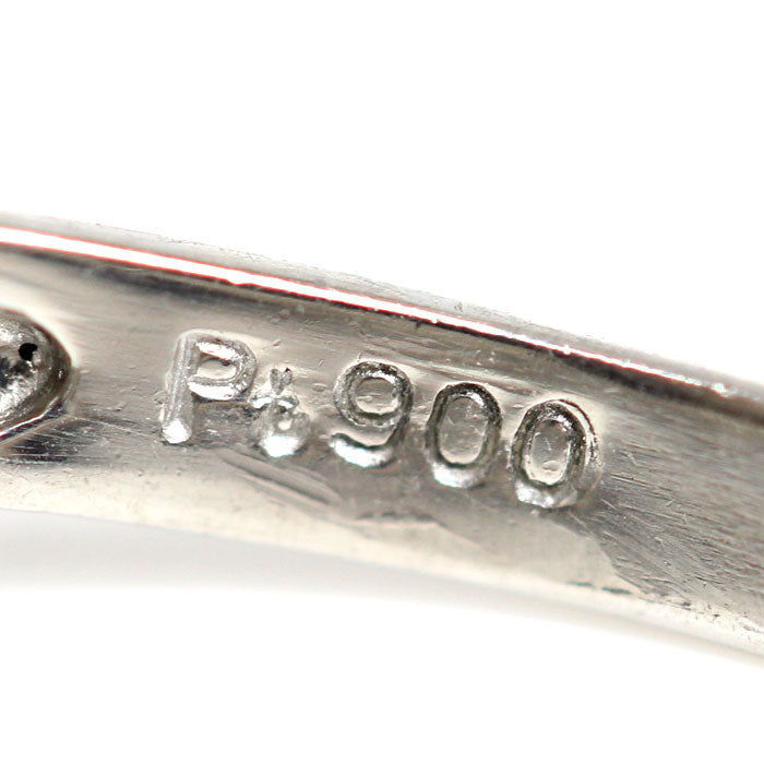 Pt900プラチナ イルカ リング・指輪 10号 3.0g レディース【中古】