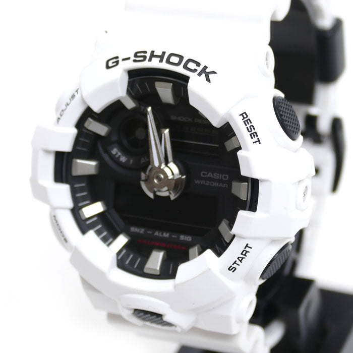 CASIO カシオ G-SHOCK 腕時計 電池式 ホワイト ブラック GA-700-7AJF メンズ【中古】【美品】
