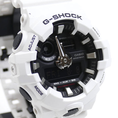 CASIO カシオ G-SHOCK 腕時計 電池式 ホワイト ブラック GA-700-7AJF メンズ【中古】【美品】