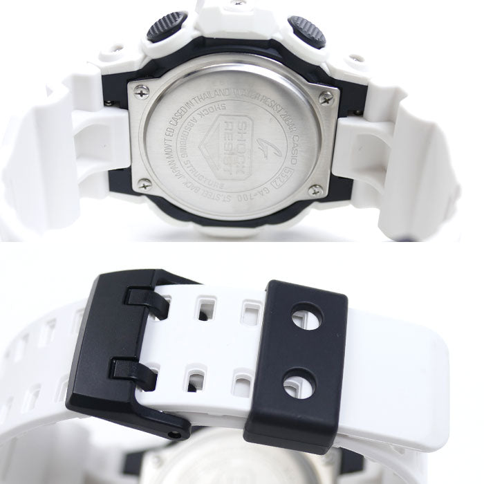 CASIO カシオ G-SHOCK 腕時計 電池式 ホワイト ブラック GA-700-7AJF メンズ【中古】【美品】