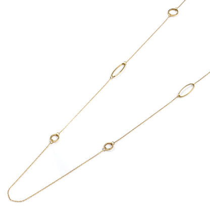 UNOAERRE ウノアエレ K18YG イエローゴールド ネックレス 3.0g 89cm ロング レディース【中古】