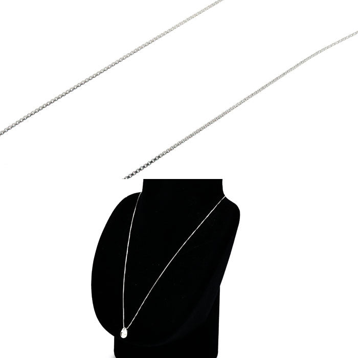 K18WG ホワイトゴールド ネックレス ダイヤモンド0.21ct 4.4g ～45cm フリーチェーン レディース【中古】【美品】