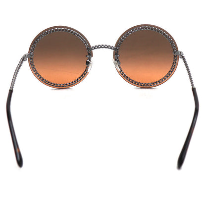 CHANEL シャネル チェーンフレーム サングラス ブラウン シルバー 4245 C.108/18 レディース 58□18 135 2N【中古】