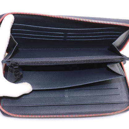 LOUIS VUITTON ルイ・ヴィトン ジッピーオーガナイザー 長財布 モノグラムインク ネイビー レッド M62931 CA2118 ユニセックス【中古】
