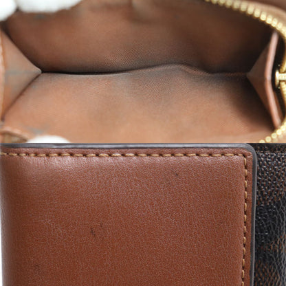 COACH コーチ マイクロウォレット シグネチャー 三つ折り財布 ブラウン CM761 レディース【中古】