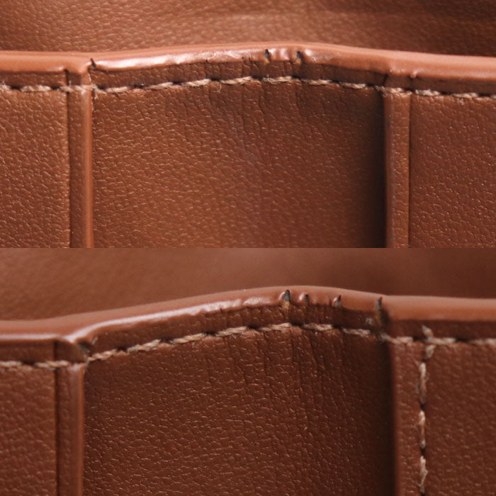 COACH コーチ マイクロウォレット シグネチャー 三つ折り財布 ブラウン CM761 レディース【中古】