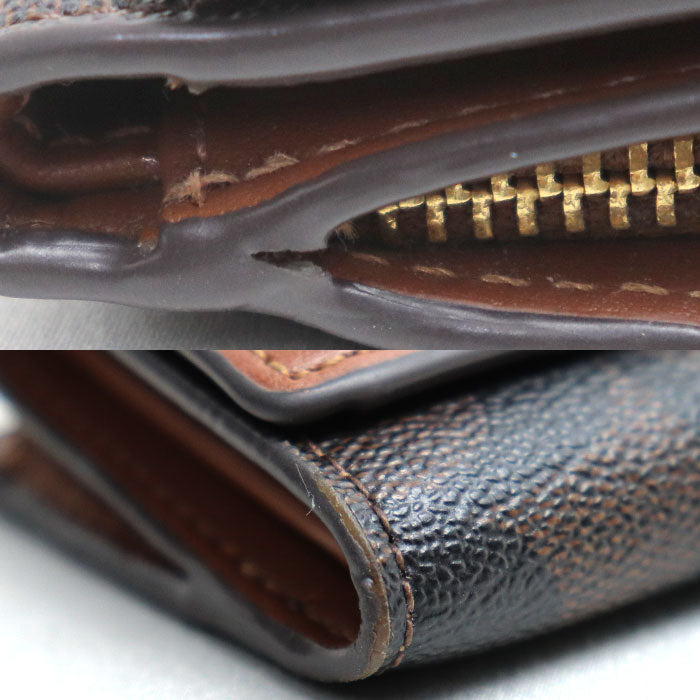 COACH コーチ マイクロウォレット シグネチャー 三つ折り財布 ブラウン CM761 レディース【中古】