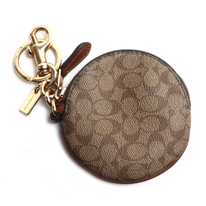 COACH コーチ サーキュラー コインポーチ コインケース ベージュ 89987 レディース【中古】