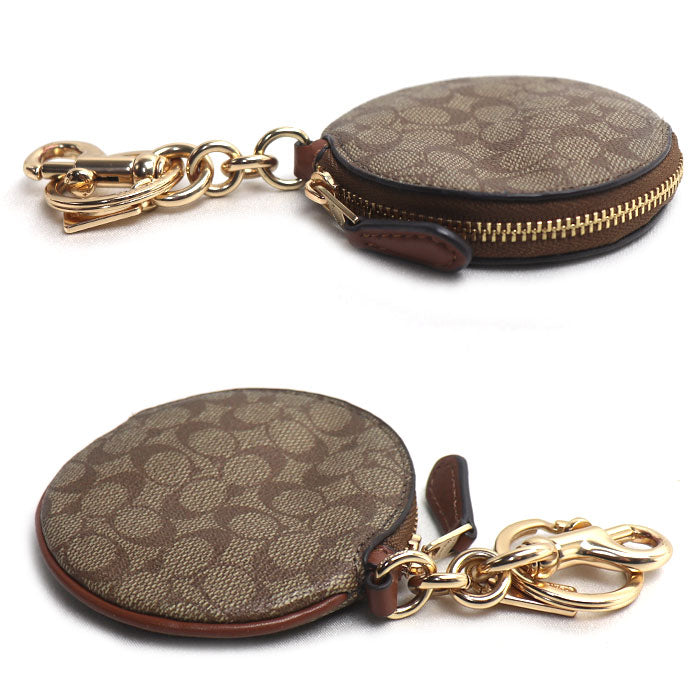 COACH コーチ サーキュラー コインポーチ コインケース ベージュ 89987 レディース【中古】