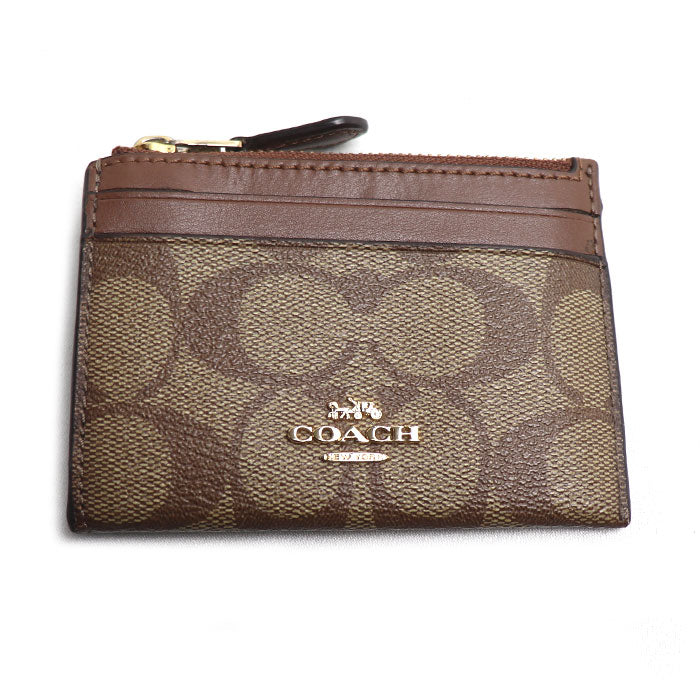 COACH コーチ ミニスキニー IDケース パスケース ベージュ F88208 レディース【中古】