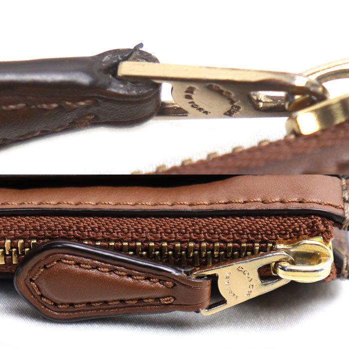 COACH コーチ ミニスキニー IDケース パスケース ベージュ F88208 レディース【中古】