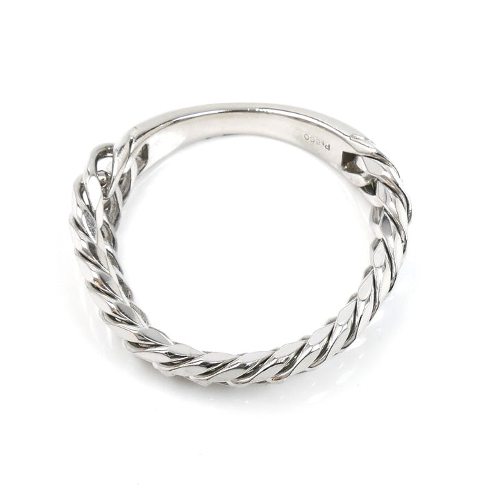 Pt850プラチナ 6面W リング・指輪 
27号 10.1g メンズ【中古】