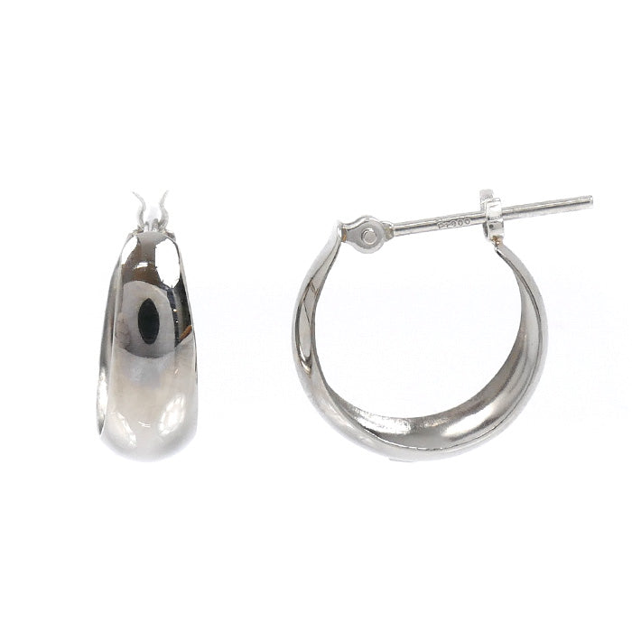 Pt900プラチナ 月甲フープ ピアス 1.2g レディース【中古】【美品】