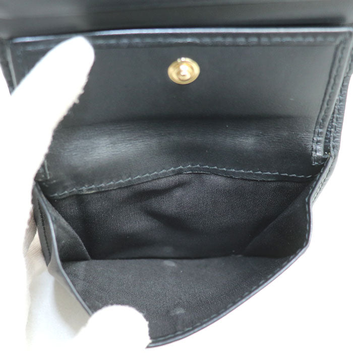 Salvatore Ferragamo サルヴァトーレフェラガモ ガンチーニ 二つ折り財布 ブラック 22E032 レディース【中古】