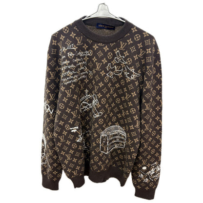 LOUIS VUITTON ルイ・ヴィトン モノグラム エンブロイダード セーター ブラウン RM232 ZLL HPN95W XL メンズ【中古】