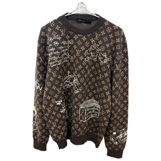 LOUIS VUITTON ルイ・ヴィトン モノグラム エンブロイダード セーター ブラウン RM232 ZLL HPN95W XL メンズ【中古】