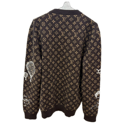 LOUIS VUITTON ルイ・ヴィトン モノグラム エンブロイダード セーター ブラウン RM232 ZLL HPN95W XL メンズ【中古】