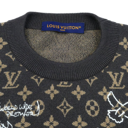 LOUIS VUITTON ルイ・ヴィトン モノグラム エンブロイダード セーター ブラウン RM232 ZLL HPN95W XL メンズ【中古】