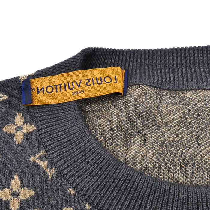 LOUIS VUITTON ルイ・ヴィトン モノグラム エンブロイダード セーター ブラウン RM232 ZLL HPN95W XL メンズ【中古】