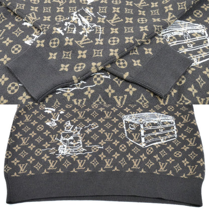 LOUIS VUITTON ルイ・ヴィトン モノグラム エンブロイダード セーター ブラウン RM232 ZLL HPN95W XL メンズ【中古】