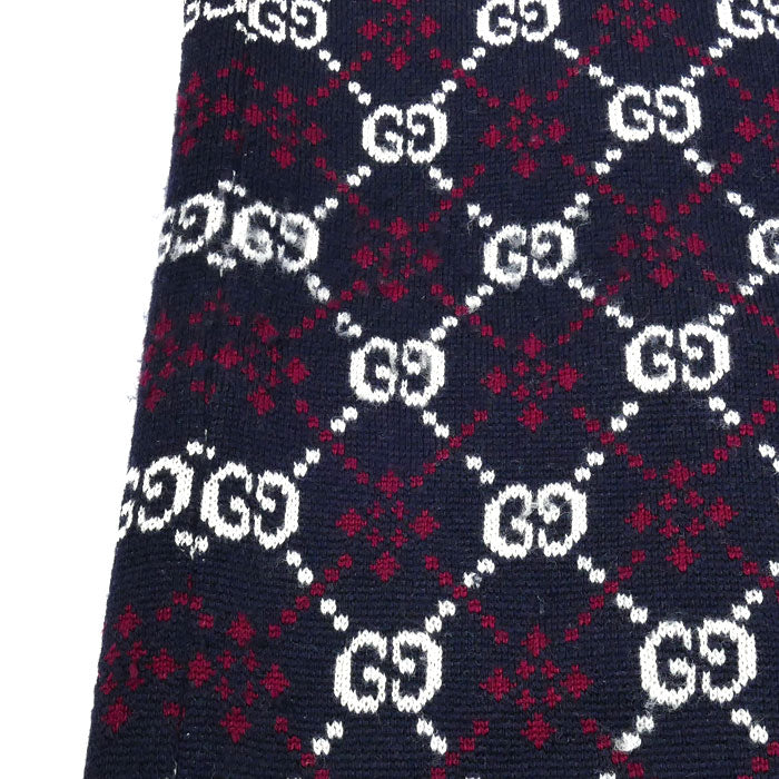 GUCCI グッチ GGロゴ カーディガン ネイビー 553602 XKAHC XL メンズ【中古】