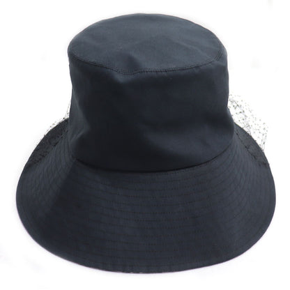 Dior ディオール TEDDY-D ボブハット オブリーク チュール付き ハット ブラック 95TDD924G130 
59 レディース【中古】