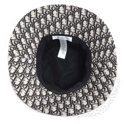 Dior ディオール TEDDY-D ボブハット オブリーク チュール付き ハット ブラック 95TDD924G130 
59 レディース【中古】