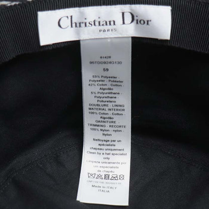 Dior ディオール TEDDY-D ボブハット オブリーク チュール付き ハット ブラック 95TDD924G130 
59 レディース【中古】