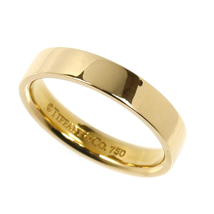 TIFFANY&Co. ティファニー K18YG イエローゴールド フラットバンドリング リング・指輪 15号 5.6g レディース【中古】