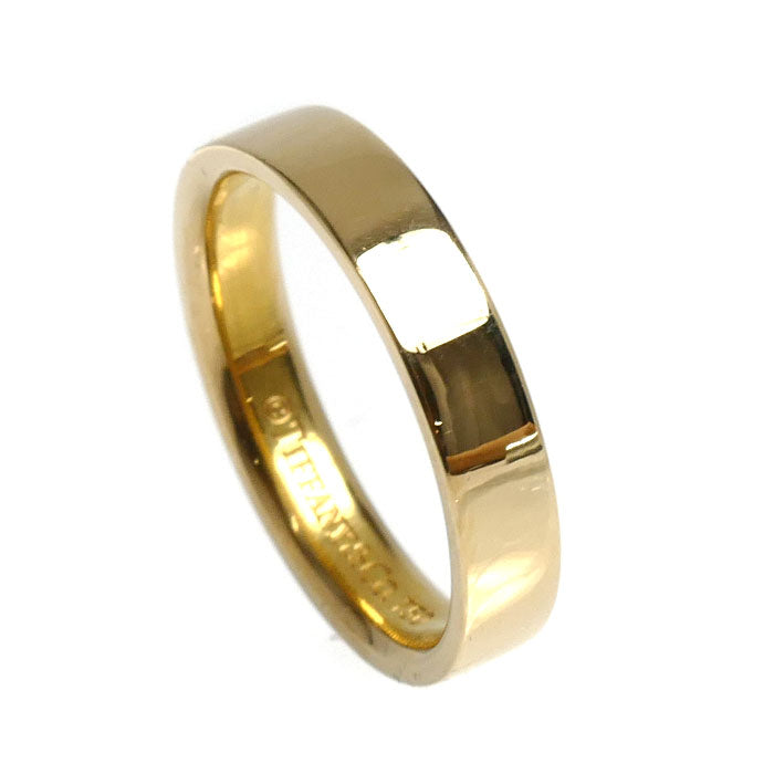 TIFFANY&Co. ティファニー K18YG イエローゴールド フラットバンドリング リング・指輪 15号 5.6g レディース【中古】