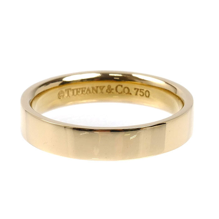 TIFFANY&Co. ティファニー K18YG イエローゴールド フラットバンドリング リング・指輪 15号 5.6g レディース【中古】