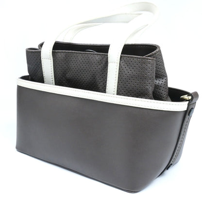 BALLY バリー ハンドバッグ ブラウン ホワイト レディース【中古】