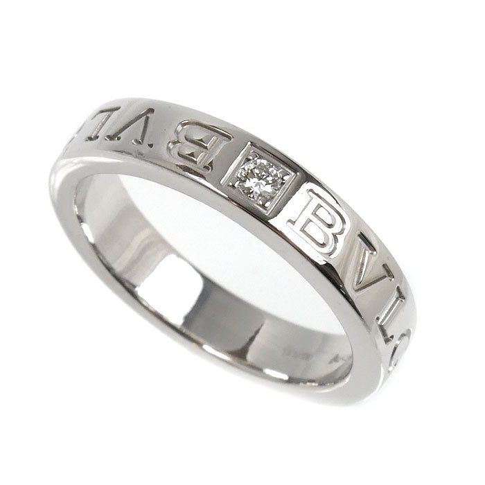 BVLGARI ブルガリ K18WG ホワイトゴールド B-ZERO1 エッセンシャルバンドリング リング・指輪 339986 ダイヤモンド 13号 6.7g レディース【中古】