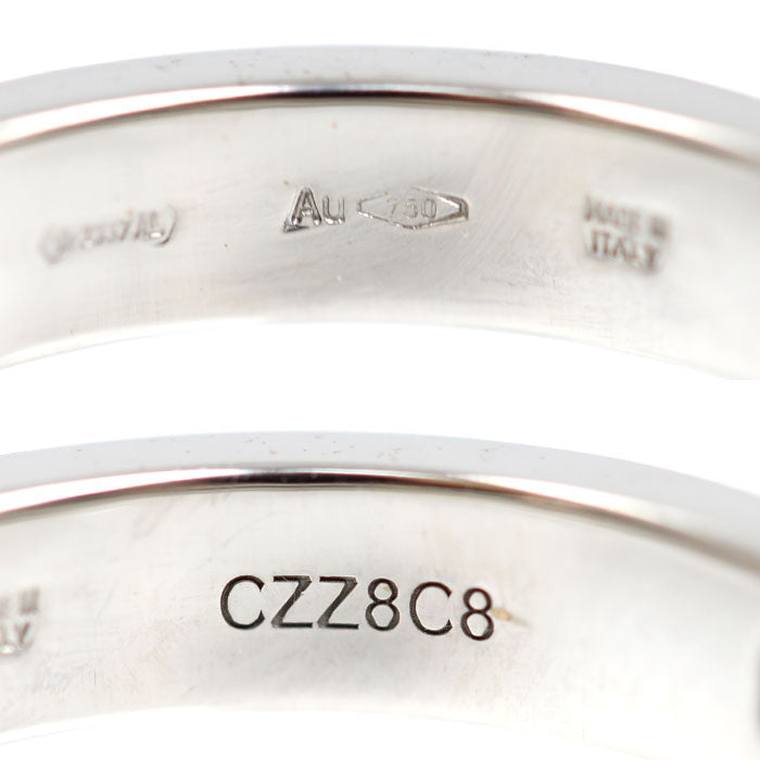 BVLGARI ブルガリ K18WG ホワイトゴールド B-ZERO1 エッセンシャルバンドリング リング・指輪 339986 ダイヤモンド 13号 6.7g レディース【中古】