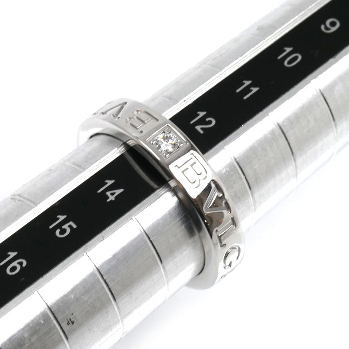 BVLGARI ブルガリ K18WG ホワイトゴールド B-ZERO1 エッセンシャルバンドリング リング・指輪 339986 ダイヤモンド 13号 6.7g レディース【中古】