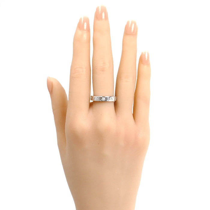 BVLGARI ブルガリ K18WG ホワイトゴールド B-ZERO1 エッセンシャルバンドリング リング・指輪 339986 ダイヤモンド 13号 6.7g レディース【中古】